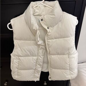 Women's White Puffer Vest